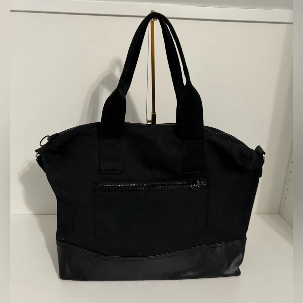 Lands' End Canvas Weekender Black Duffle Bag Unused